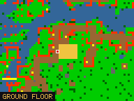 Map of Bamboo Garden 1 in Port Hope: the house is highlighted in gold, the red mark is the entrance.