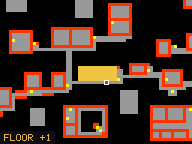 Map of Woodway 3 in Port Hope: the house is highlighted in gold, the red mark is the entrance.