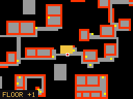 Map of Woodway 4 in Port Hope: the house is highlighted in gold, the red mark is the entrance.