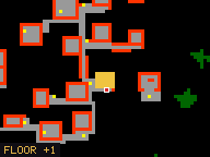 Map of Flamingo Flats 3 in Port Hope: the house is highlighted in gold, the red mark is the entrance.
