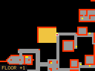 Map of Shark Manor in Port Hope: the house is highlighted in gold, the red mark is the entrance.