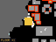 Map of Shelf Site in Svargrond: the house is highlighted in gold, the red mark is the entrance.