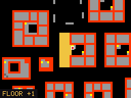 Map of Darashia 3, Flat 12 in Darashia: the house is highlighted in gold, the red mark is the entrance.