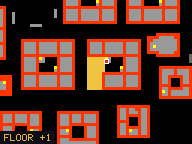 Map of Darashia 8, Flat 12 in Darashia: the house is highlighted in gold, the red mark is the entrance.