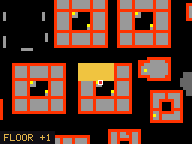 Map of Darashia 8, Flat 11 in Darashia: the house is highlighted in gold, the red mark is the entrance.