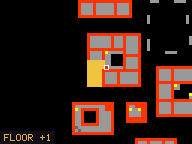 Map of Darashia 2, Flat 15 in Darashia: the house is highlighted in gold, the red mark is the entrance.