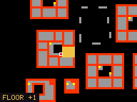 Map of Darashia 2, Flat 18 in Darashia: the house is highlighted in gold, the red mark is the entrance.