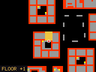 Map of Darashia 2, Flat 12 in Darashia: the house is highlighted in gold, the red mark is the entrance.