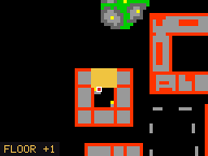 Map of Darashia 1, Flat 11 in Darashia: the house is highlighted in gold, the red mark is the entrance.