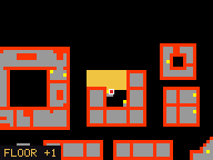 Map of Darashia 5, Flat 11 in Darashia: the house is highlighted in gold, the red mark is the entrance.