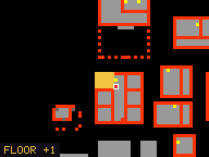 Map of Harvester's Haven, Flat 07 in Liberty Bay: the house is highlighted in gold, the red mark is the entrance.