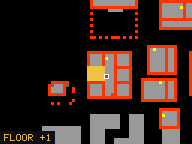 Map of Harvester's Haven, Flat 09 in Liberty Bay: the house is highlighted in gold, the red mark is the entrance.
