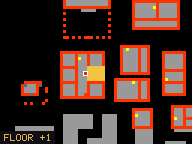 Map of Harvester's Haven, Flat 10 in Liberty Bay: the house is highlighted in gold, the red mark is the entrance.
