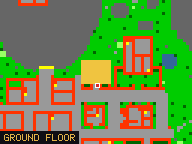 Map of Ivory Circle 1 in Liberty Bay: the house is highlighted in gold, the red mark is the entrance.