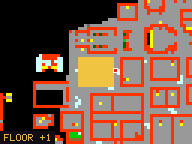 Map of Old Heritage Estate in Rathleton: the house is highlighted in gold, the red mark is the entrance.