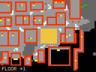 Map of Wallside Lane 1 in Rathleton: the house is highlighted in gold, the red mark is the entrance.