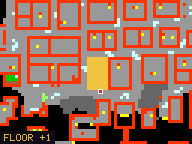 Map of Vanward Flats B in Rathleton: the house is highlighted in gold, the red mark is the entrance.