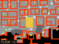Map of Vanward Flats A in Rathleton: the house is highlighted in gold, the red mark is the entrance.