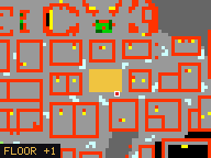 Map of Antimony Lane 3 in Rathleton: the house is highlighted in gold, the red mark is the entrance.