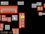 Map of Pilchard Bin 9 in Svargrond: the house is highlighted in gold, the red mark is the entrance.