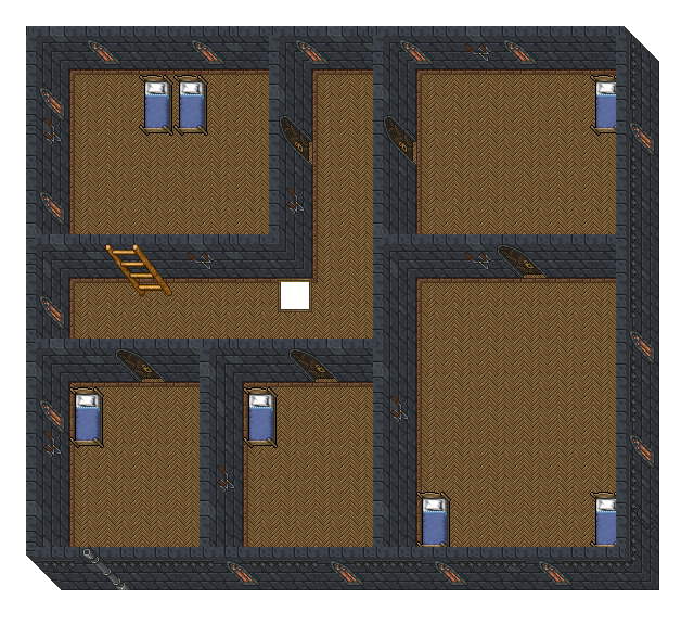 Floor +3 of Bronze Brothers Bastion: 288 sqm